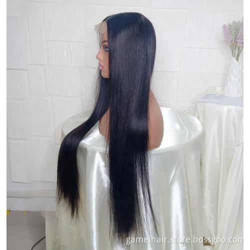 Hot beauties Virgin Brazilian Hair 4x4 Lace Closure Human Hair Lace Front Wigs Straight Human Hair Wigs